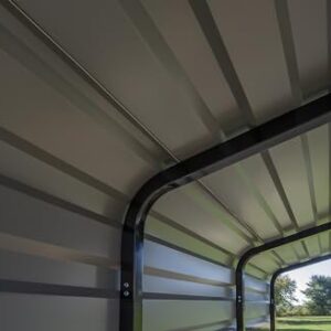 Arrow Carports Galvanized Steel Carport, with 2-Sided Enclosure, Compact Car Metal Carport Kit, 10' x 15' x 7', Eggshell