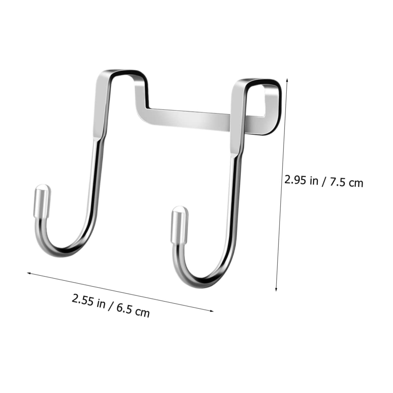 Holibanna 4pcs Double Hook Door Hook Bathroom Hanger Over The Shower Towel Hat Organizer Rack Hat Hooks Hat Hanger Coat Hangers Towel Hanger Drawer Clothes Hook 304 Stainless Steel