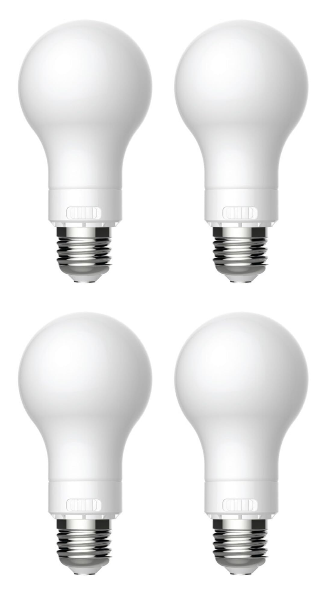 GE Lighting (4 Bulbs) GE Relax/Refresh LED A19 Color Select Light Bulb, Choose Either Soft White Relax or Cool White Refresh, Toggle Switch on Bulb, HD Light, 450 lumens, dimmable, Medium Base