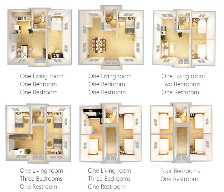 Modern Prefab Luxury Home: 30ft Expandable Container with 3 Bedrooms