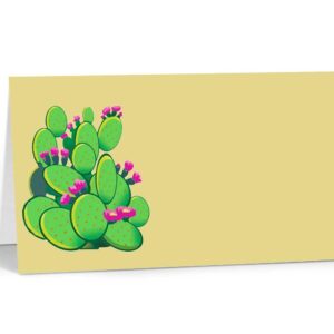 Stonehouse Collection | Prickly Pear Cactus Table Tent Cards | Desert Cactus Place Cards | Southwest Name Cards | Place Setting | Desert Southwest Parties, Celebrations | (Prickly Pear Cactus)