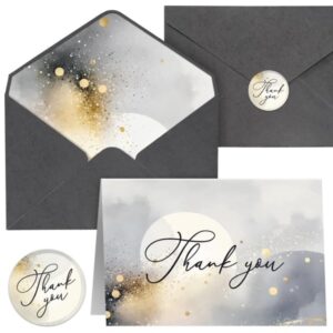 thank you cards with envelopes, thank you card, seal sticker, thank you cards, wedding, baby shower, graduation, sympathy card, business, funeral, thank you notes, anniversary