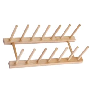 stobok sewing storage rack wood thread racks wooden thread holder sewing thread rack holder embroidery thread rack yarn holder dispenser crochet yarn ball holder solid wood tool, 29.50x9.80x4.70cm