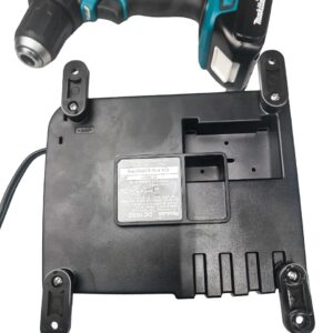 Commander Tool & Garage Organization, Makita Charger Wall Mount for DC18RC, DC18RD, DC18RA, DC18RF, DC18SC, DCB18SD, DC18SF Chargers, Wall Mount Battery Charger Holder (Single, Double, 4-Port Charger)