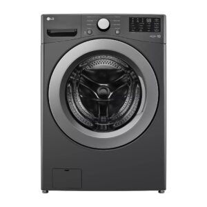 LG WM3470CM 27 Inch Front Load Washer with 5.0 Cu. Ft. Capacity, 8 Wash Programs, 1,300 RPM, SpeedWash Cycle, SmartDiagnosis, Rinse+Spin, Control Lock