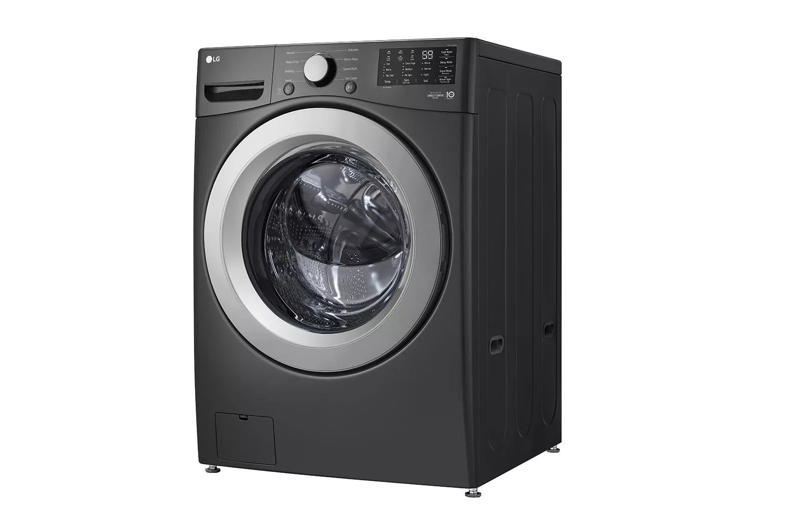 LG WM3470CM 27 Inch Front Load Washer with 5.0 Cu. Ft. Capacity, 8 Wash Programs, 1,300 RPM, SpeedWash Cycle, SmartDiagnosis, Rinse+Spin, Control Lock