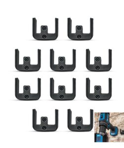 commander tool & garage organization - 10 pack tool holders/wall mounts/hanger clips tool organizer for garage, workshop & shelves, tool storage holder compatible with makita 18v lxt & 36v lxt tools