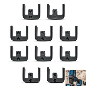 COMMANDER TOOL & GARAGE ORGANIZATION - 10 Pack Tool Holders/Wall Mounts/Hanger Clips Tool Organizer for Garage, Workshop & Shelves, Tool Storage Holder Compatible with Makita 18v LXT & 36v LXT Tools