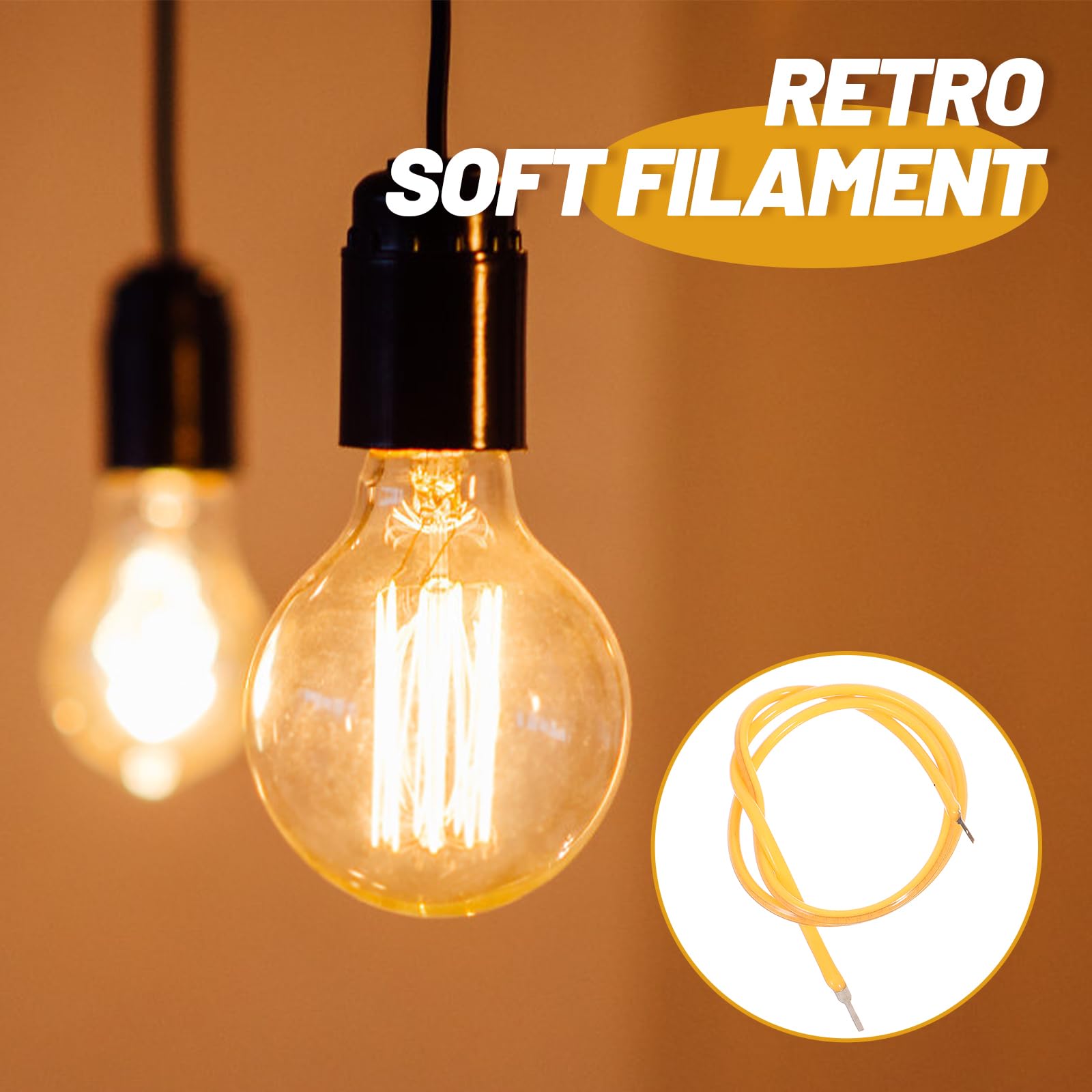 jojofuny 4pcs Led Filament 300mm Bulb Light Filament Accessories Bulb Accessory Bulb Flexible Filament Bulb Light Accessories Retro Bulb Led Filament Repair