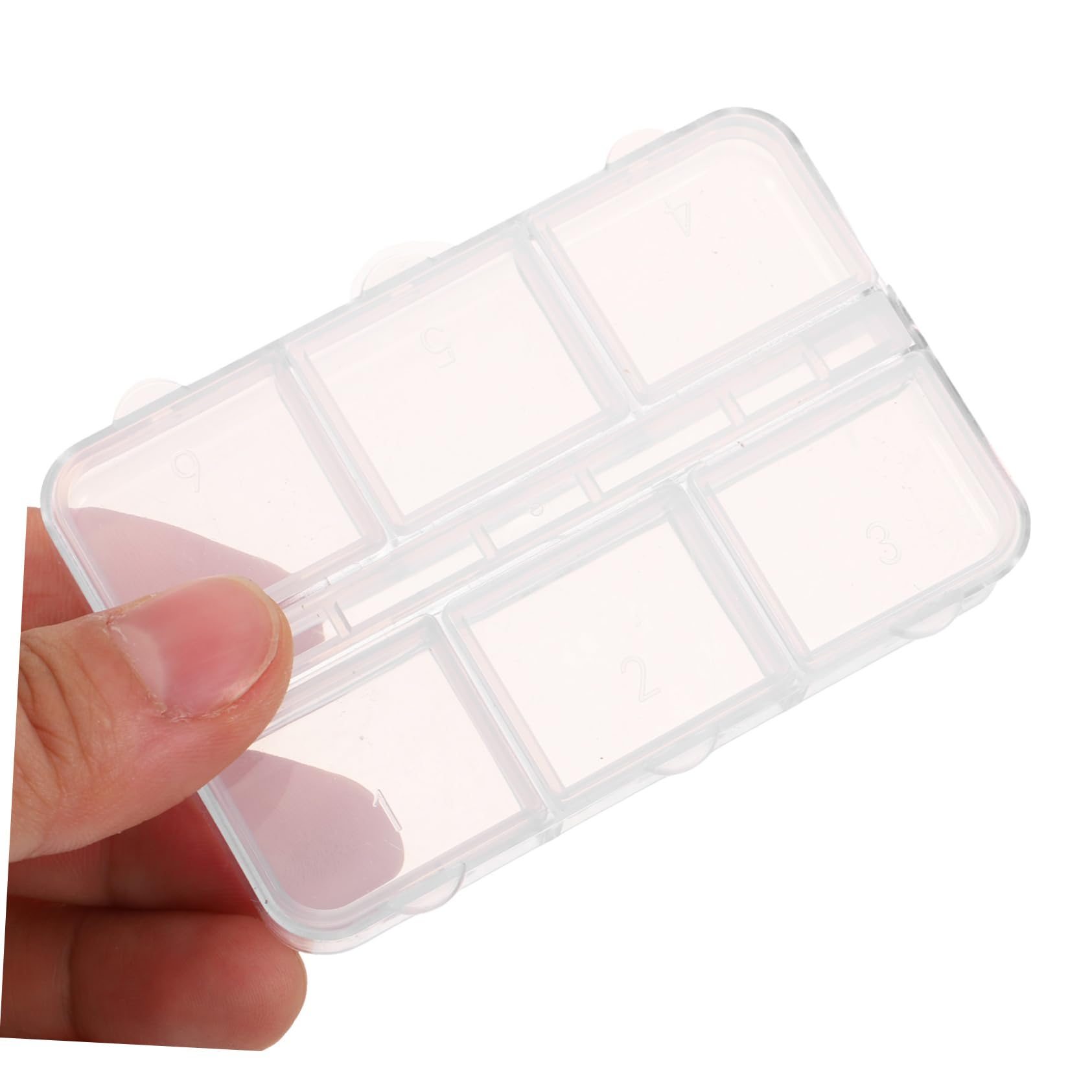 EXCEART 10pcs Nail Art Storage Box Nail Charm Storage Boxes Art Supply Organizer Manicure Case Small Craft Organizers Jewelry Container Rhinestones Holder Plastic Bead Box Strip