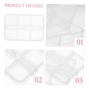 EXCEART 10pcs Nail Art Storage Box Nail Charm Storage Boxes Art Supply Organizer Manicure Case Small Craft Organizers Jewelry Container Rhinestones Holder Plastic Bead Box Strip