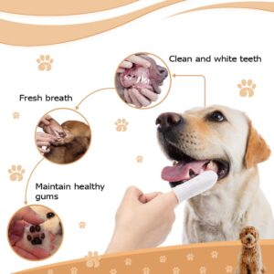 Wagably Pet Dental Wipes for Dogs and Cats - Eliminate Bad Breath, Plaque, and Tartar - Finger Toothbrush Design - Cleans Ears, Eyes Tear Mark and Paws - 65 Disposable Wipes - No Rinsing Needed