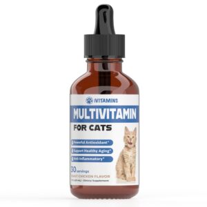 cat multivitamin - supports immune health, skin, coat, heart health & more - cat vitamins - cat supplements & vitamins - cat vitamins for indoor cats - kitten vitamins - cat immune support - (1)