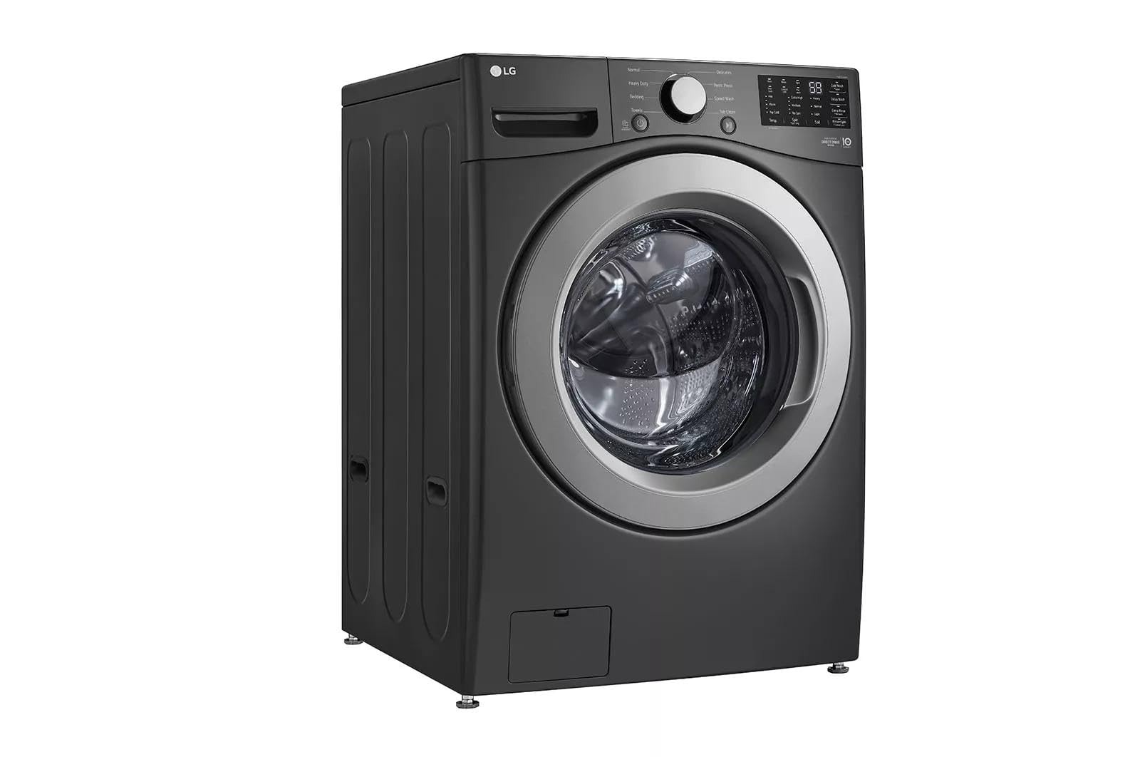 LG WM3470CM 27 Inch Front Load Washer with 5.0 Cu. Ft. Capacity, 8 Wash Programs, 1,300 RPM, SpeedWash Cycle, SmartDiagnosis, Rinse+Spin, Control Lock