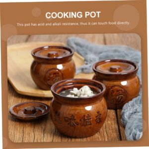 2pcs Soup Cup Household Soup Pot Ceramic Soup Pot Home Soup Pot Soup Pot with Lid Stewing Crock Soup Stew Pot Ceramic Stockpot Cooking Pot Soup Ceramic Pot Soup Maker Stock Pot