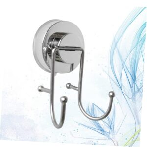 PRETYZOOM Suction Hooks for Shower Suction Cups Hangers Seamless Super Strong Double Hooks Desk Bookshelf Suction Cup Towel Hook Stainless Steel s Hooks Bow Hardware Sucker