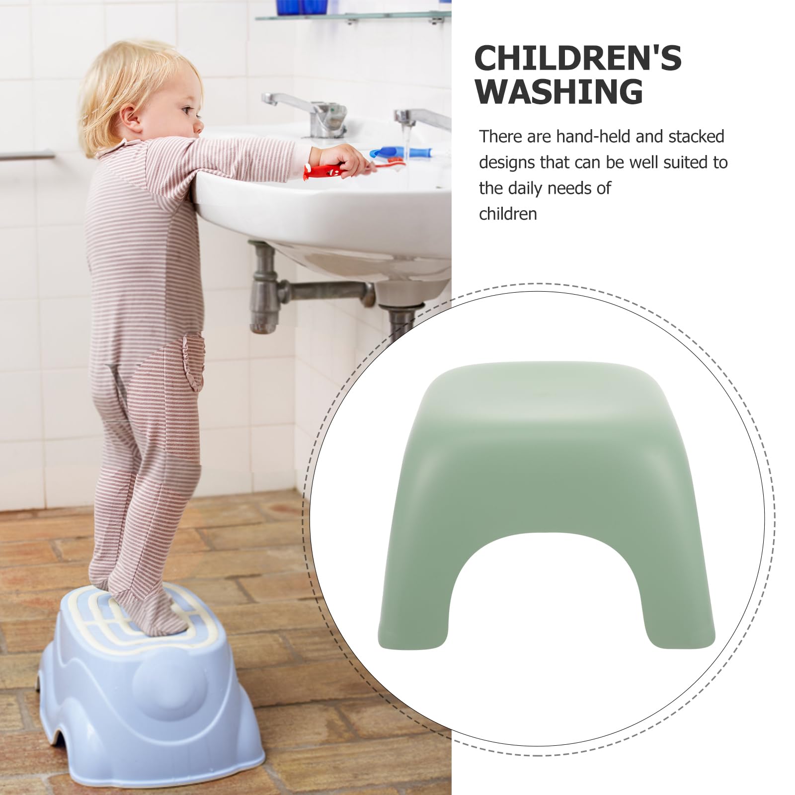 PRETYZOOM Mini Heavy Portable Household Plastic Stool Kids Stool Office Small Stool Bathroom Stool for Kids Footstool Bedside Stool seat Stool Sink Chair Outdoor Child Mini Stool