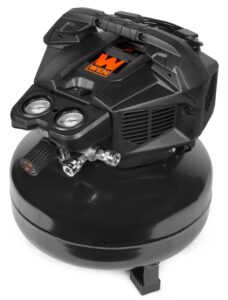 wen air compressor, 6-gallon, oil-free, pancake style (ap6092)