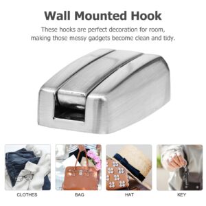 PRETYZOOM Non-Marking Folding Hook Bedroom Foldable Hangers Towel Door Hanger Jacket Hanger Aluminum Hook Robe Hooks Towel Hooks Metal Hangers Wall Clothes Hook No Trace Zinc Alloy