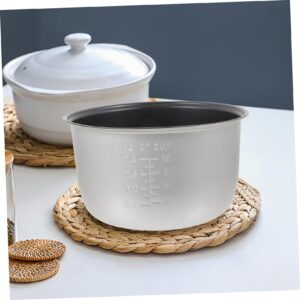 FUNOMOCYA Rice Cooker Liner Electric Cooker Diffuser Inner Cooking Pot Inner Pot for Pressure Cooker Power Cooker Inner Pro Multi-purpose Pot Stainless Steel Aluminum Alloy