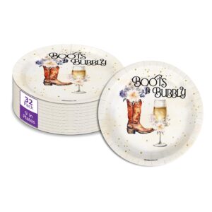 birthday galore boots and bubbly bridal shower party supplies large 9" paper plates in bulk 32 piece