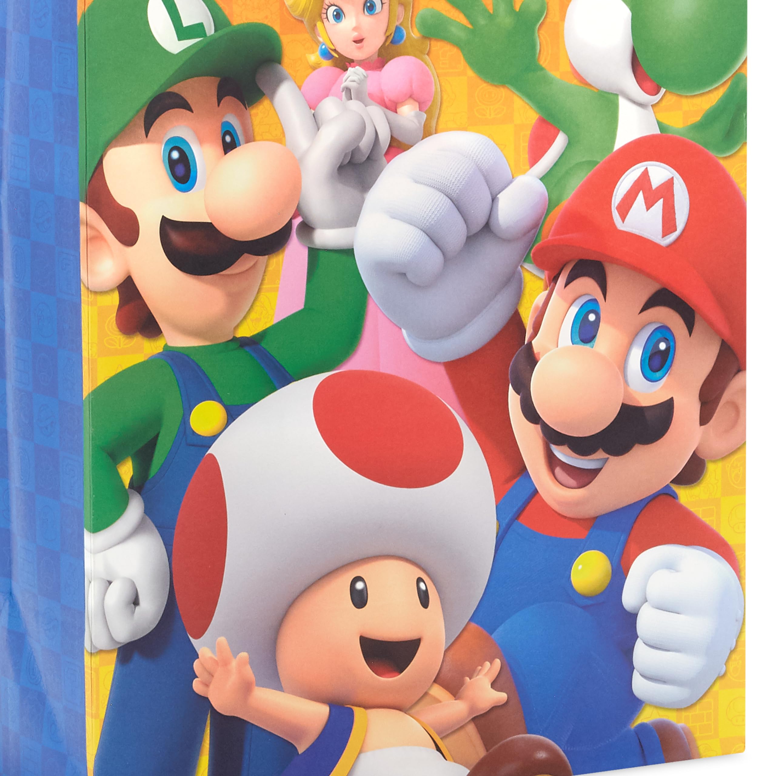 Hallmark Nintendo Super Mario Brothers Gift Bags (1 Large, 1 Extra Large) Luigi, Princess, Yoshi, Toad