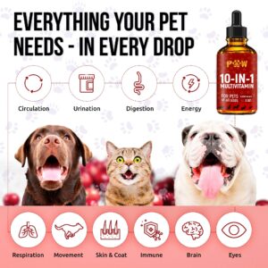 Cat & Dog Vitamins and Supplements | Probiotics for Cats | Multivitamin for Dogs | Dog Probiotic | Cat Vitamins for Indoor Cats | Cat Probiotic | Bundle