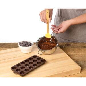 Mrs. Anderson’s Baking Chocolate Melting Pot with Pour Spouts, Heavyweight Stainless Steel, 2.5-Cup Capacity