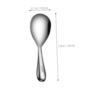 GOOHOCHY Serving Spoon Japanese Rice Ice Cream Spoon Stainless Spatula Spoon Dish Spoons Mini Scoop Rice Scooper Food Home Large Dessert Spoon 304 Stainless Steel