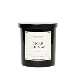 Leoben Company | Masculine Aromas 9oz | 50 Hours | Soy Wax | Scented Mens Candles with Natural Essential Oils | Vegan (Cigar Lounge)