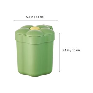 ABOOFAN 2pcs Trash Can with Lid Small Plastic Garbage Can with Lid Countertop Trash Bin Desk Trash Can Plastic Bins Table Top Trash Can Desk Trash Bin Mini Container Office Cute