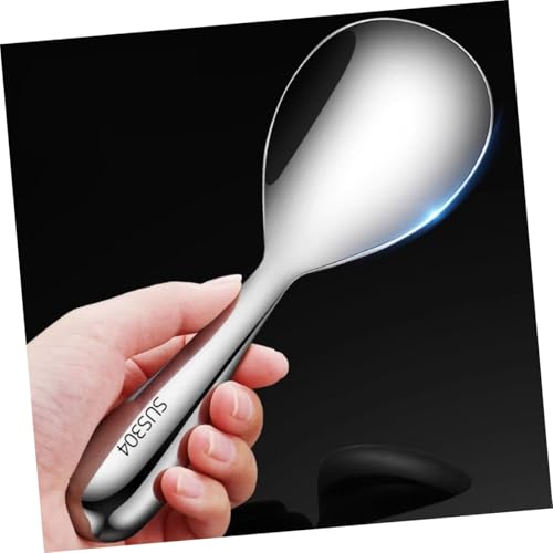 GOOHOCHY Serving Spoon Japanese Rice Ice Cream Spoon Stainless Spatula Spoon Dish Spoons Mini Scoop Rice Scooper Food Home Large Dessert Spoon 304 Stainless Steel