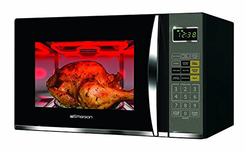 Emerson MWG9115SB-N Microwave Oven with Griller, Timer & LED Display 1100W, 11 Power Levels, 9 Pre-Programmed Settings, Removable Glass Turntable with Child Save Lock, 1.2 Cu. Ft, Stainless Steel