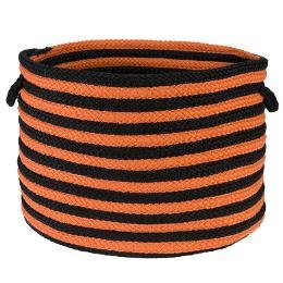 spunky stripe basket black & orange 18in.x12in.