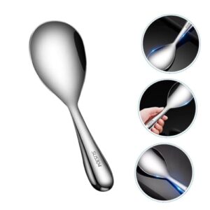 GOOHOCHY Serving Spoon Japanese Rice Ice Cream Spoon Stainless Spatula Spoon Dish Spoons Mini Scoop Rice Scooper Food Home Large Dessert Spoon 304 Stainless Steel