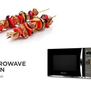 Emerson MWG9115SB-N Microwave Oven with Griller, Timer & LED Display 1100W, 11 Power Levels, 9 Pre-Programmed Settings, Removable Glass Turntable with Child Save Lock, 1.2 Cu. Ft, Stainless Steel