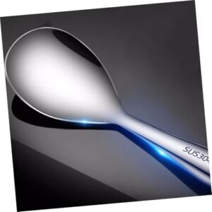 GOOHOCHY Serving Spoon Japanese Rice Ice Cream Spoon Stainless Spatula Spoon Dish Spoons Mini Scoop Rice Scooper Food Home Large Dessert Spoon 304 Stainless Steel