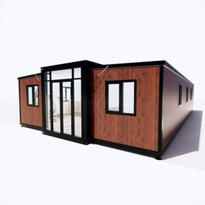 SalQam Container Homes 20ft and 40ft Portable Prefabricated Tiny Home, Mobile Expandable Prefab House for Garden,Warehouse,Storage,Vacation Houses,Office Spaces with Restroom Easy Assemble.