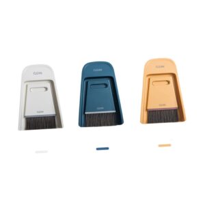 COLLBATH Desktop Dustpan and Mini Broom Durable Handheld Broom and Dustpan for Home and Office Cleaning Multifunctional Yellow Cleaning Tools