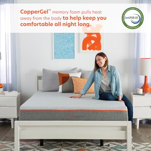 Craft & Trade 8-Inch Artistry Collection Hybrid Mattress, Bed-in-a-Box, CopperGel Cooling, Supportive Steel Coils, CertiPUR-US Certified, Queen, 100 Night Trial