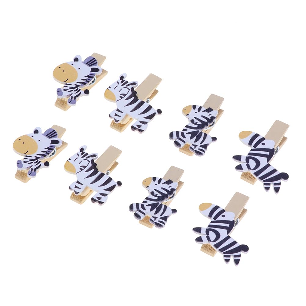 Amosfun 40 Pcs Animal Clothespins Wooden Craft Clips Scooter Accessories for Adults Wooden Clips Mini Wooden Clothespins Mini Clothespins Clothes Line Clips Photo Bamboo Cartoon