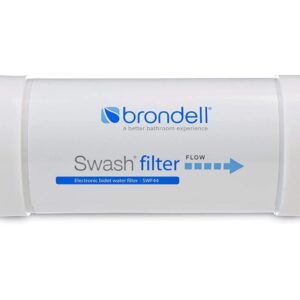 Brondell LT89 Swash Electronic Bidet Toilet Seat for Round Toilets & SWF44 Swash Bidet Filter Bundle