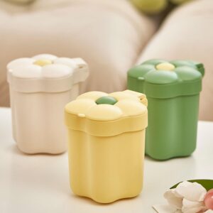 ABOOFAN 2pcs Trash Can with Lid Small Plastic Garbage Can with Lid Countertop Trash Bin Desk Trash Can Plastic Bins Table Top Trash Can Desk Trash Bin Mini Container Office Cute