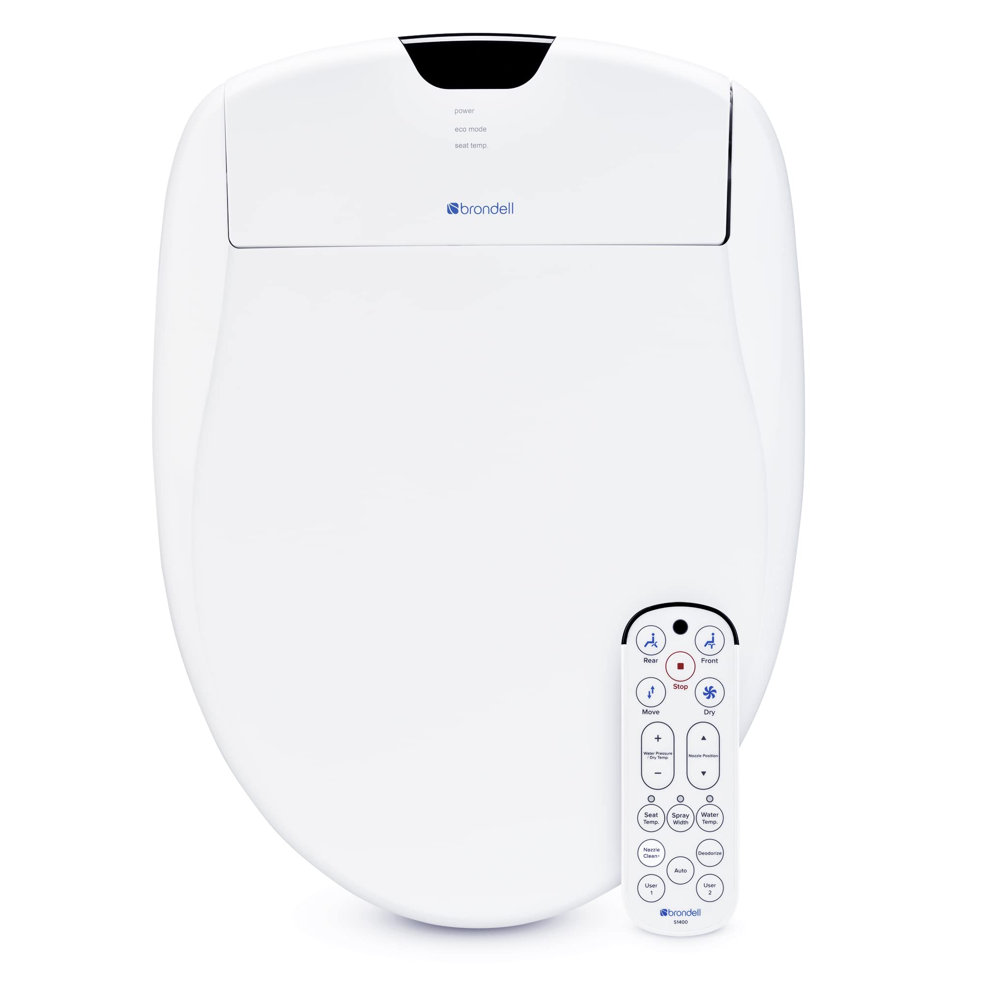 Brondell S1400-EW & SWF44 Bundle - Electric Bidet Toilet Seat with Premium Carbon Water Filtration System for Elongated Toilets