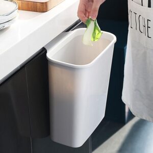 Amosfun Kitchen Compost Bin Hanging Trash Can for Cupboard Counter Top or Under Sink Small Kitchen Trash Bin 4 x 10 x 11 Inch