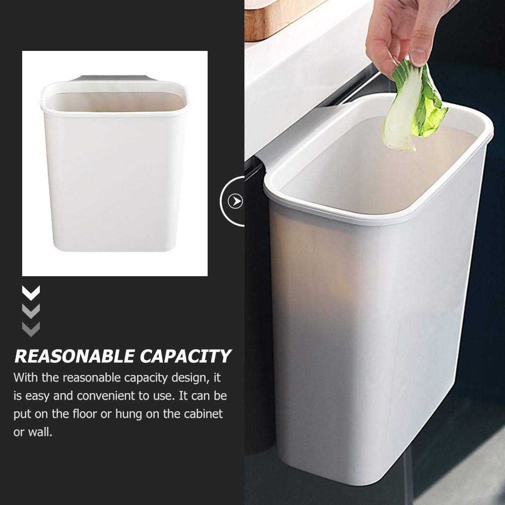 Amosfun Kitchen Compost Bin Hanging Trash Can for Cupboard Counter Top or Under Sink Small Kitchen Trash Bin 4 x 10 x 11 Inch