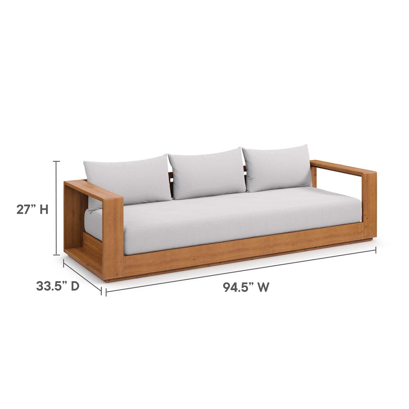 Modway Tahoe Outdoor Furniture, Natural Light Gray