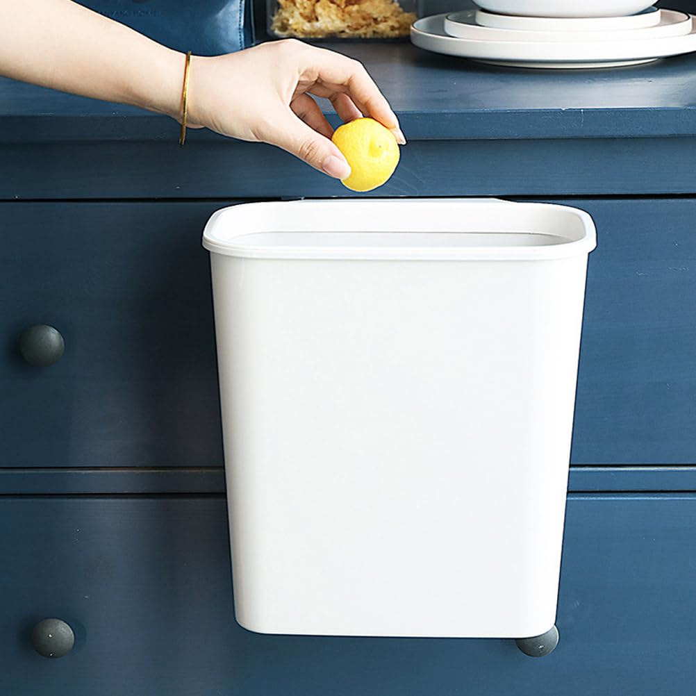 Amosfun Kitchen Compost Bin Hanging Trash Can for Cupboard Counter Top or Under Sink Small Kitchen Trash Bin 4 x 10 x 11 Inch