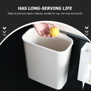 Amosfun Kitchen Compost Bin Hanging Trash Can for Cupboard Counter Top or Under Sink Small Kitchen Trash Bin 4 x 10 x 11 Inch