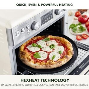 GreenPan 13-in-1 Elite Countertop Convection Oven & Air Fryer, PFAS-Free Ceramic Tray & Pizza Pan, Adjustable Racks, Multifunction Presets, Toaster, Bake, Broil, Roast, Proof, Dehydrate, Cloud Cream